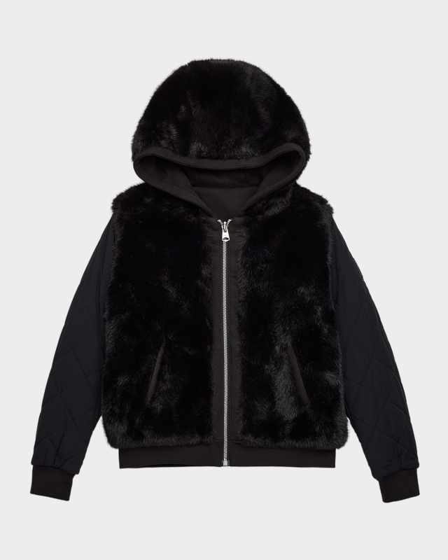 Kid's Mahala Reversible Hooded Zip Jacket, Size 8-14